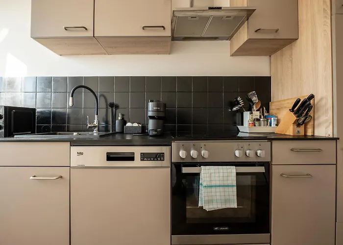 Airport Apartment Fuer 4 - Smart Tv - Kueche - Echarger